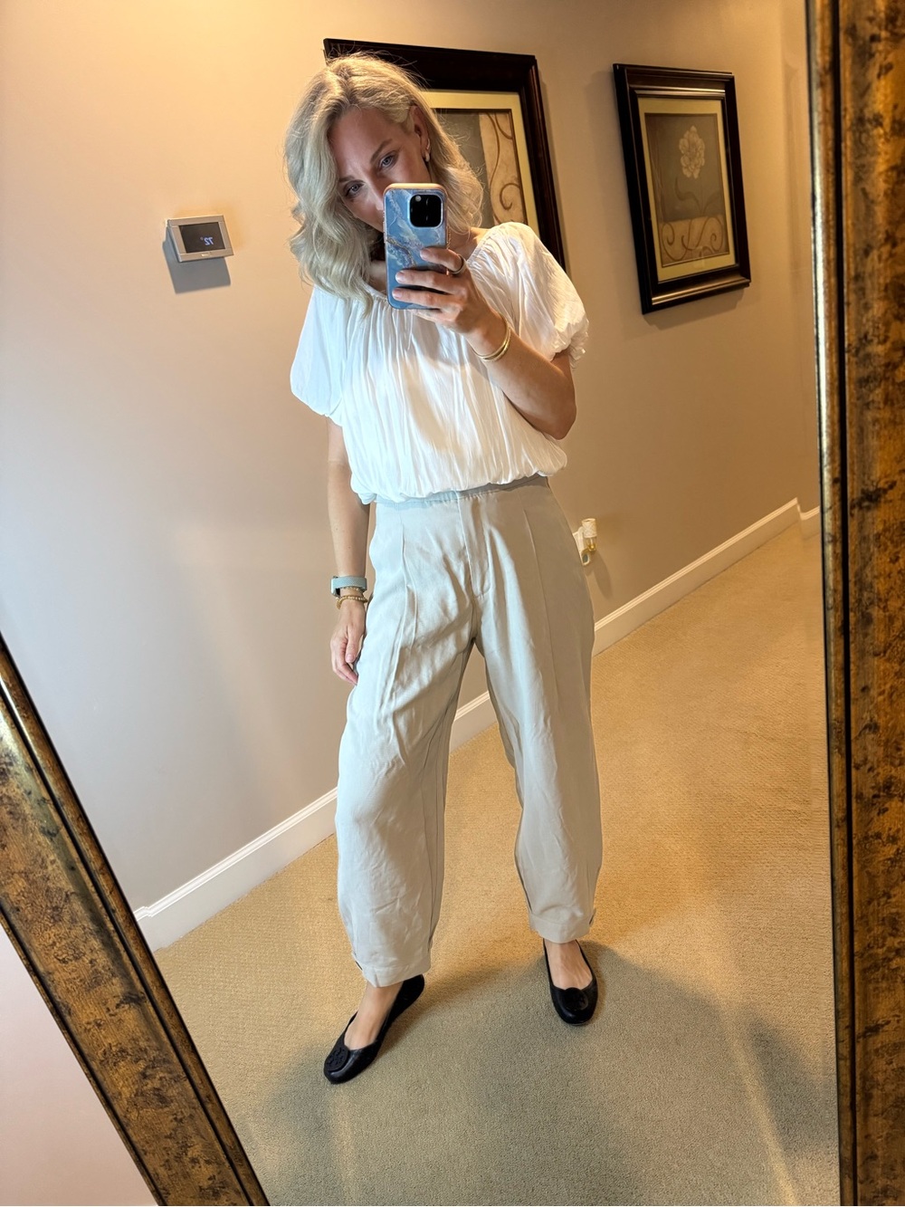 Zara pants with ankle button cuff